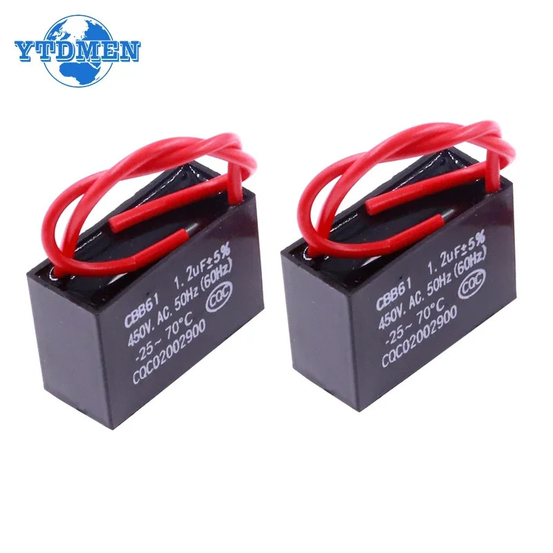 cbb61 450V electric motor capacitor 1uf 1.5uf 2uf 3uf 4uf 5uf 6uf 10uf fan start