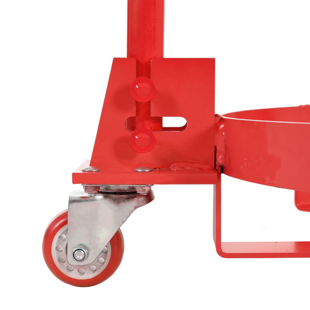 55 Gallon Drum Dolly 1200lbs capacity with 2 fixed PU Wheels and 1 swivel wheel