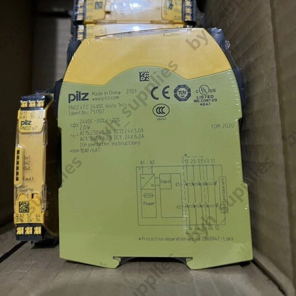 1PC New Pilz 751107 PNOZ S7C Safety Relay 24VDC 4N/O 1N/C Free Shipping