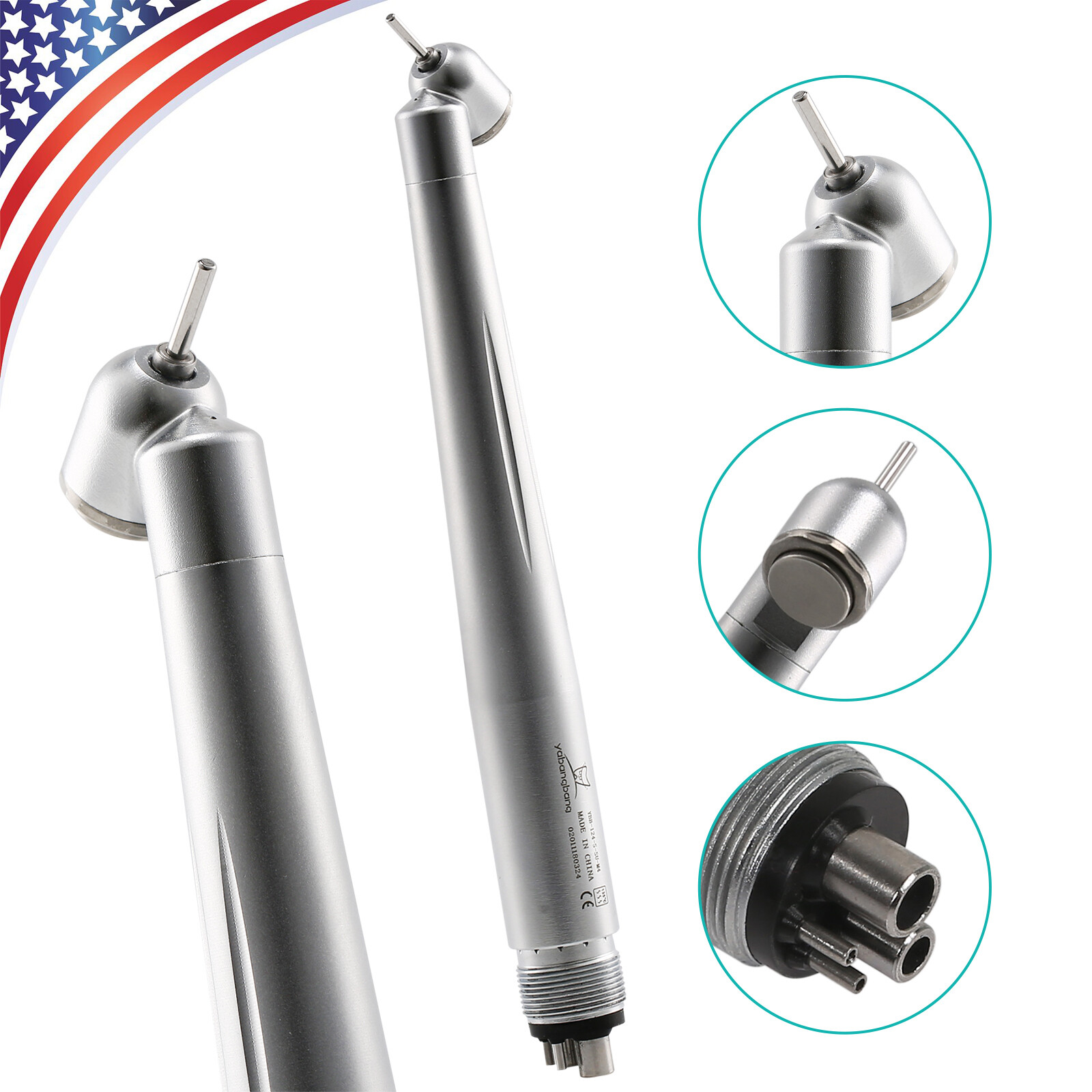 1-5* Turbina Dental 45 Grados Pieza de Mano Quirúrgica de Alta Velocidad WCA4