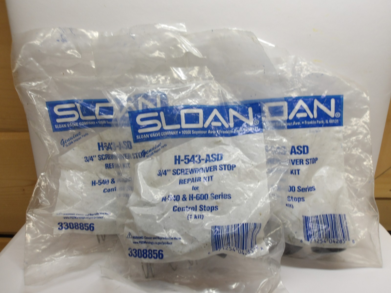 3-PACK SLOAN 5-543-ASD 3/4″ SCREWDRIVER REPAIR KIT FOR H-540&H-600 SERIES