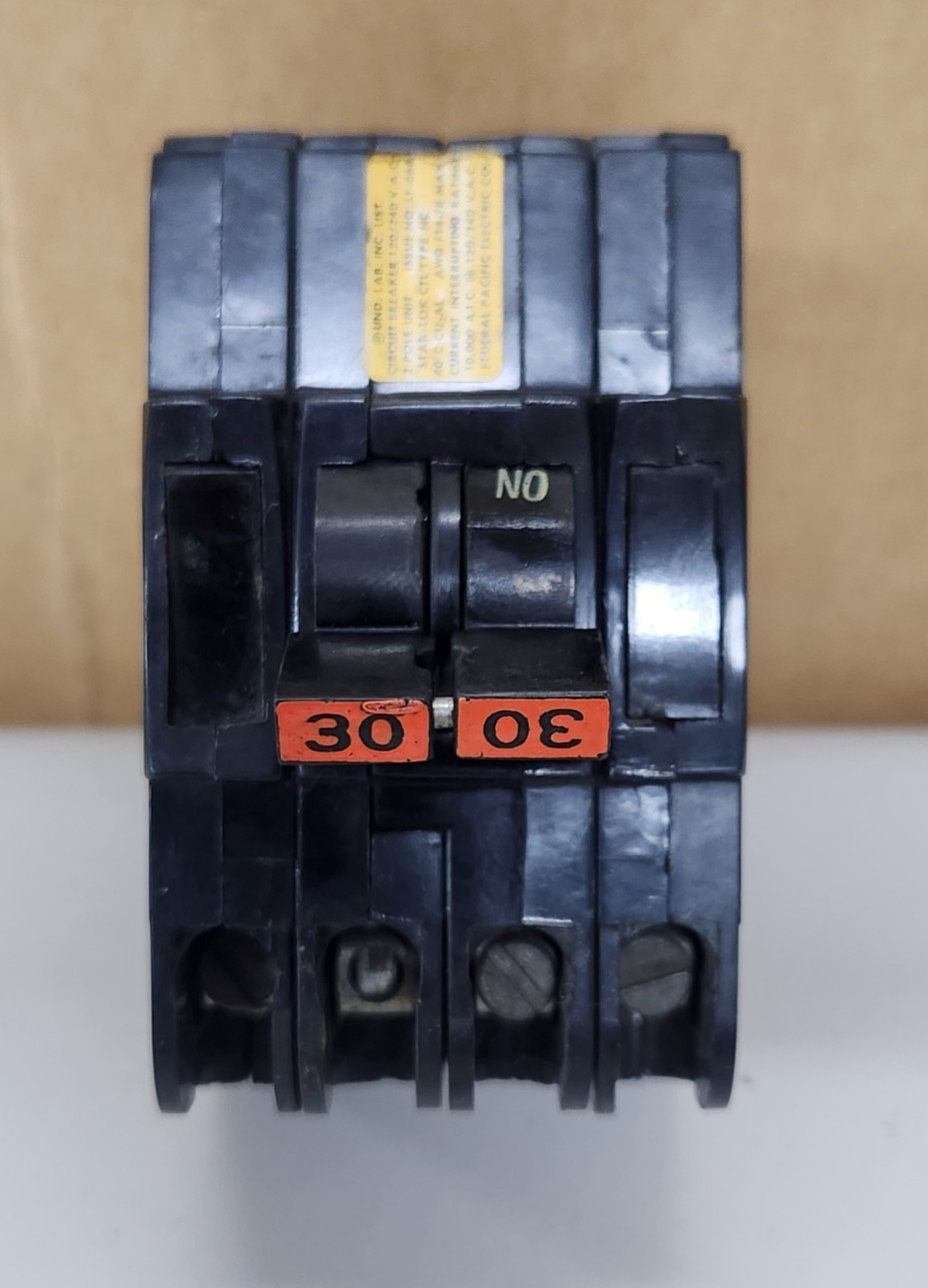 😎 FEDERAL PACIFIC FPE 30 AMP STABLOK CIRCUIT BREAKER 120/240 VAC 2 POLE NC230