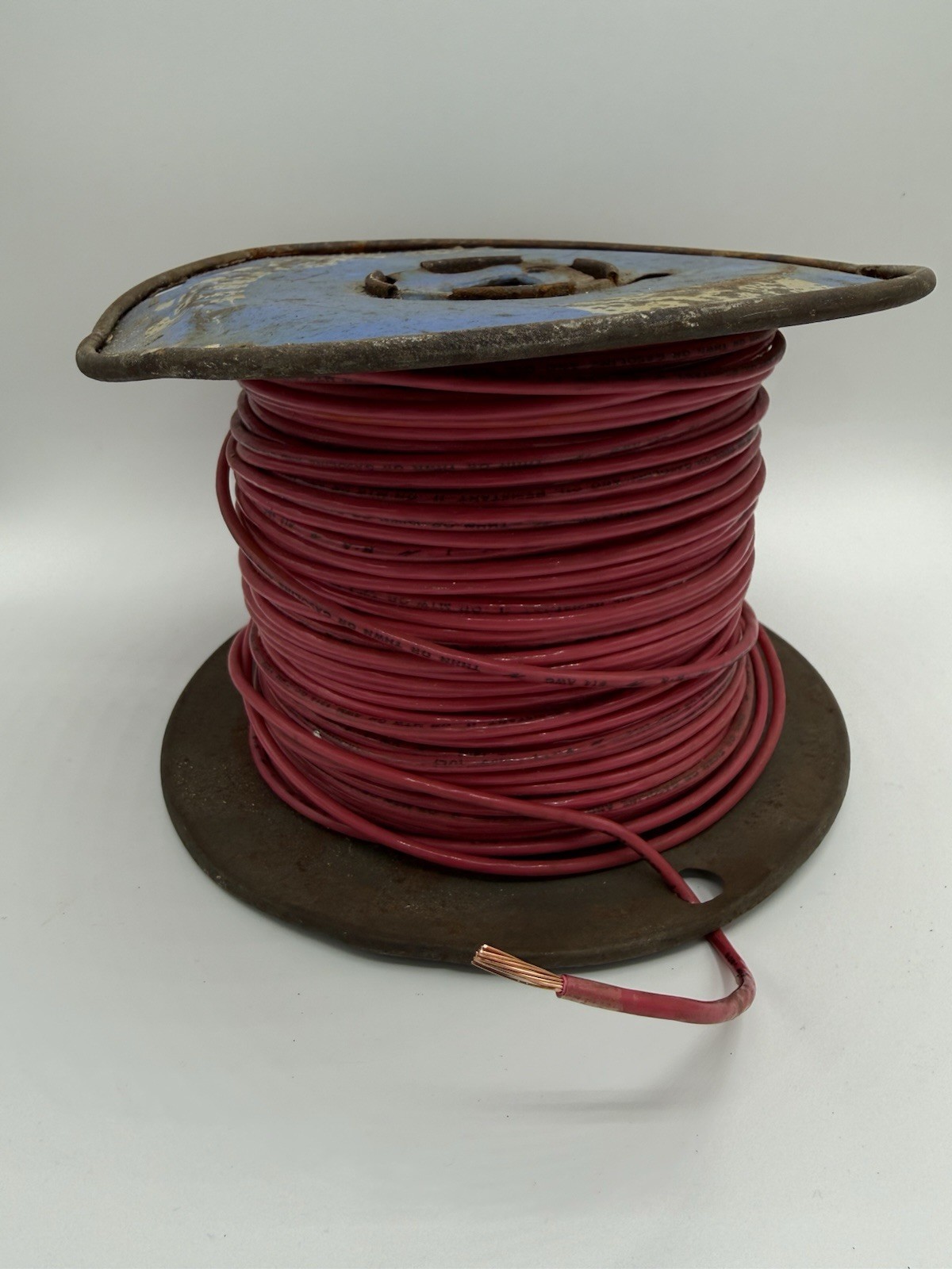 NOS Approx 300 Feet #14 Red Stranded Copper Wire THHN, THWN, MTW, Triangle A PWC