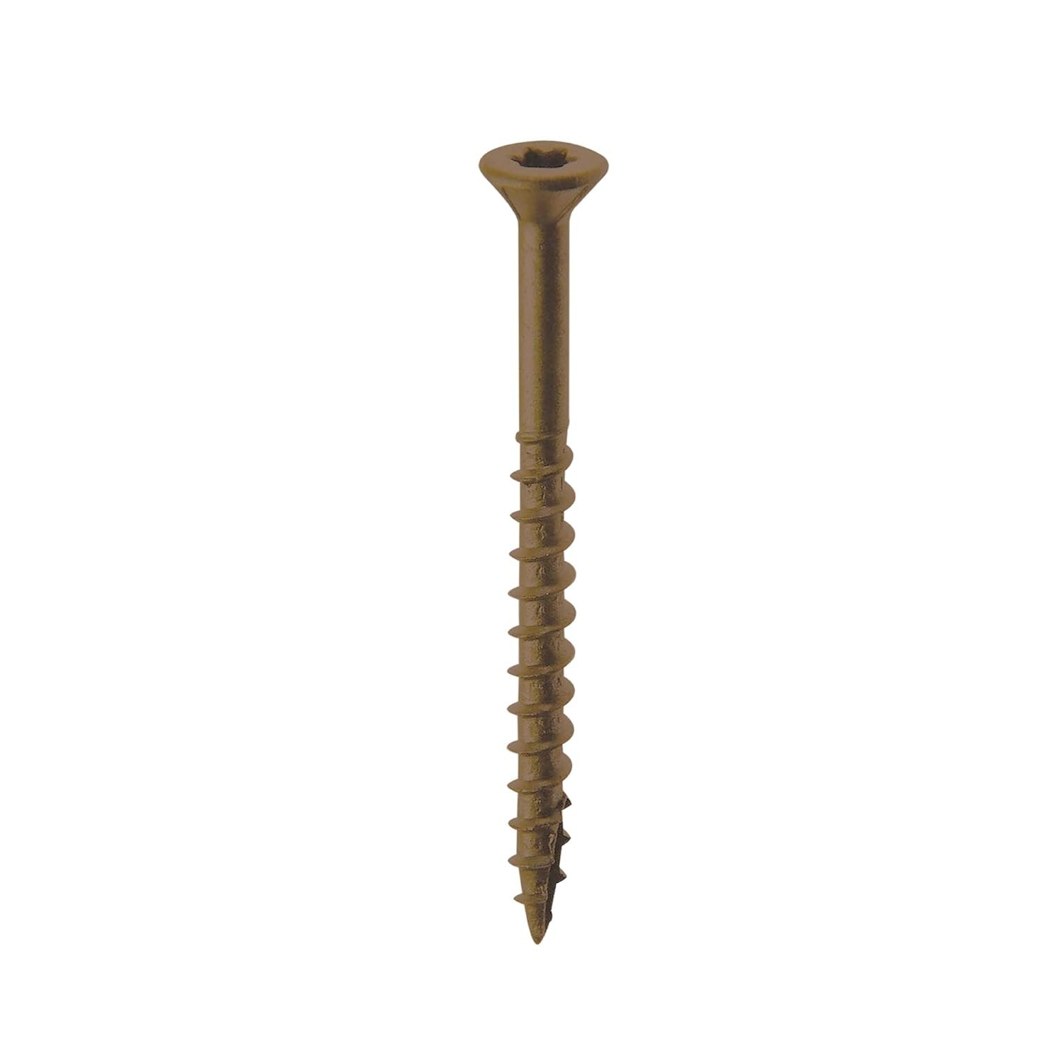 Deck Screws Alloy Steel Brown Ruspert 8 x 2 1/2 inch 250 Count for Exterior Wood