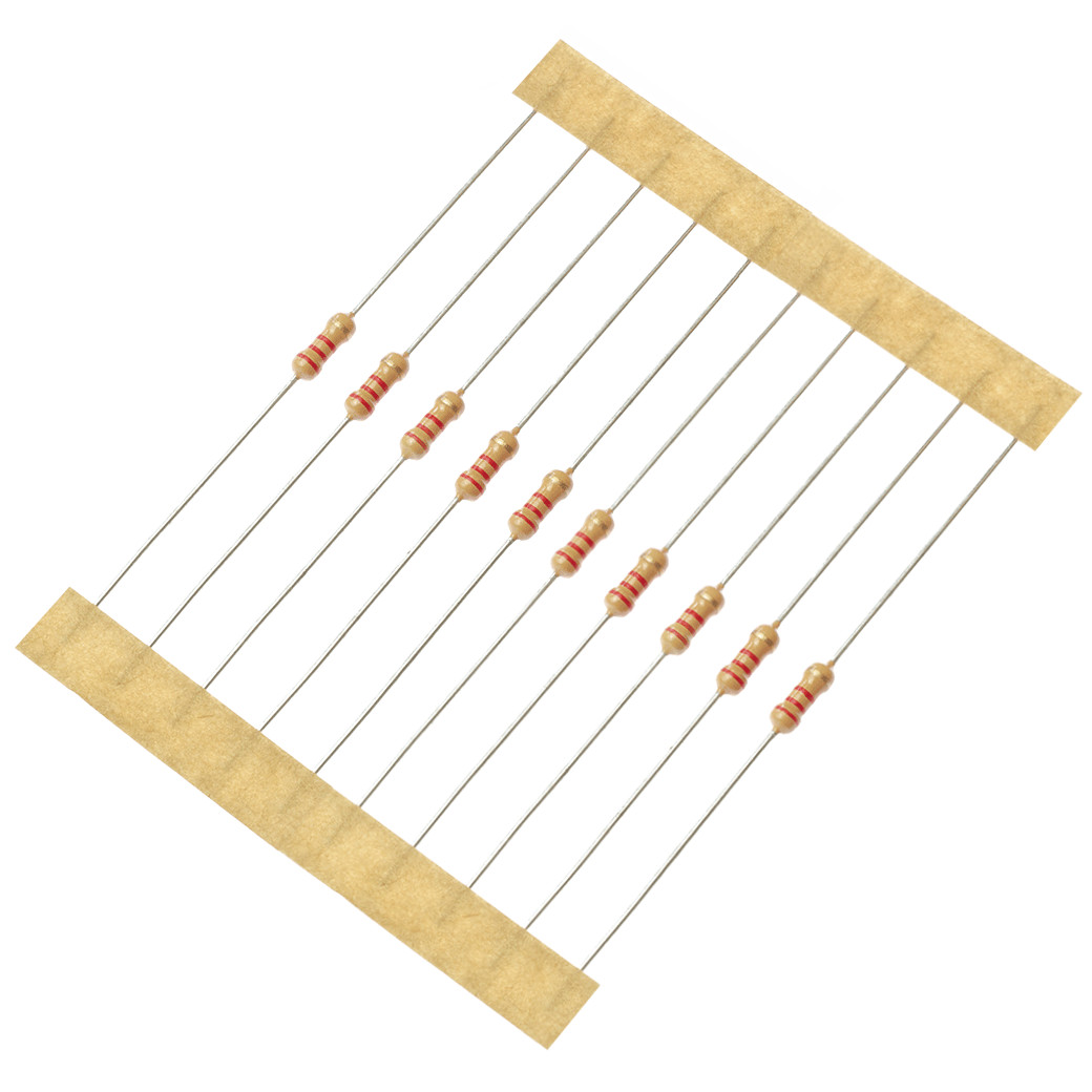 20 Pack – 2.2K 2200 Ohm Ω Resistor 5% Tolerance 1/4W 1/4 Watt Carbon Film PK