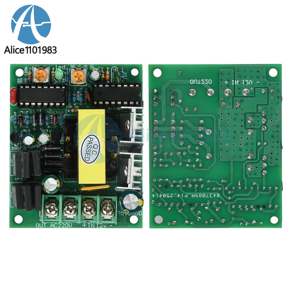 DC 12-14.5V to AC 220V Inverter Module 50-100W DC-AC Step-Up Transformer Module