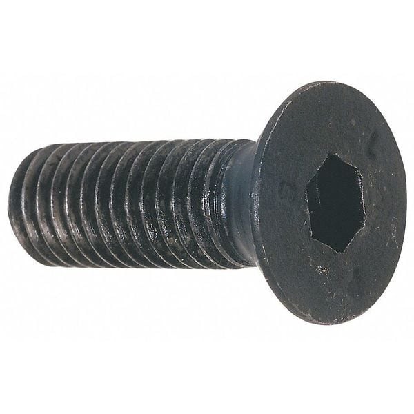 Zoro Select Fhs100614-100P1 M6-1.00 Socket Head Cap Screw, Flat, Black Oxide,