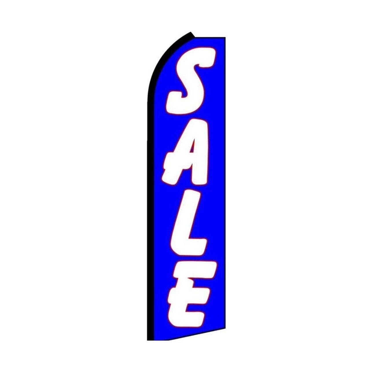 Sale Blue White Swooper Flutter Feather Flag | 3ft W x 11.5ft Tall