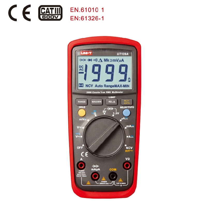 Digital Multimeter UNI-T UT139A True RMS Auto Range VFC NCV Max/Min/Rel Measure