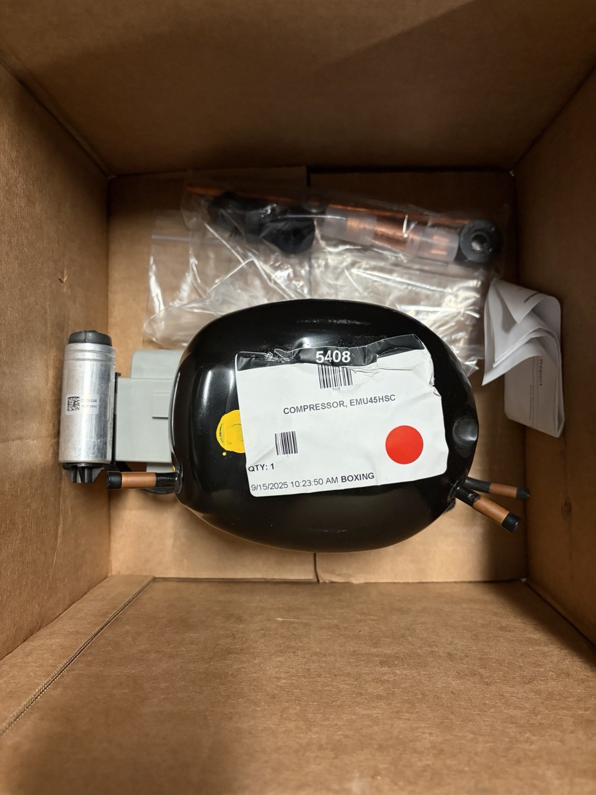 New OEM ULine 5408-FFS / EMU45HSC Compressor