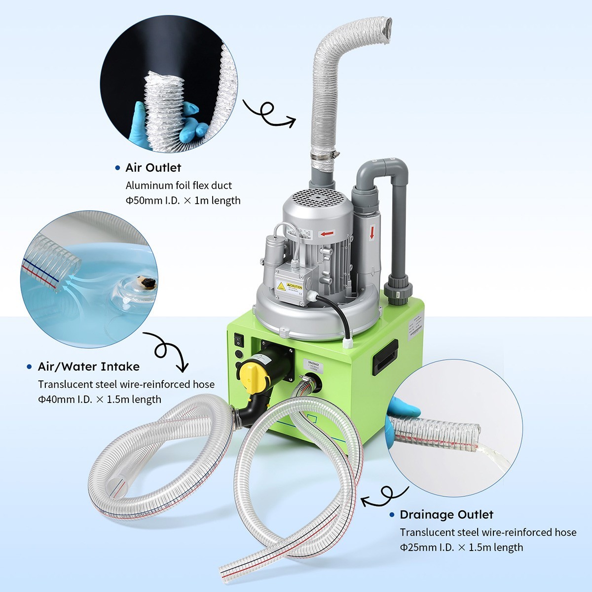 FDA Dental Silent Oil-Free Dental Air Compressor/Suction Machine Vacuum System