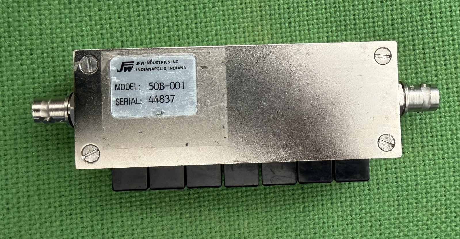 JFW 50B-001 50 Ohm Pushbutton Attenuator DC-750 MHz 0-65dB x 1dB – USED