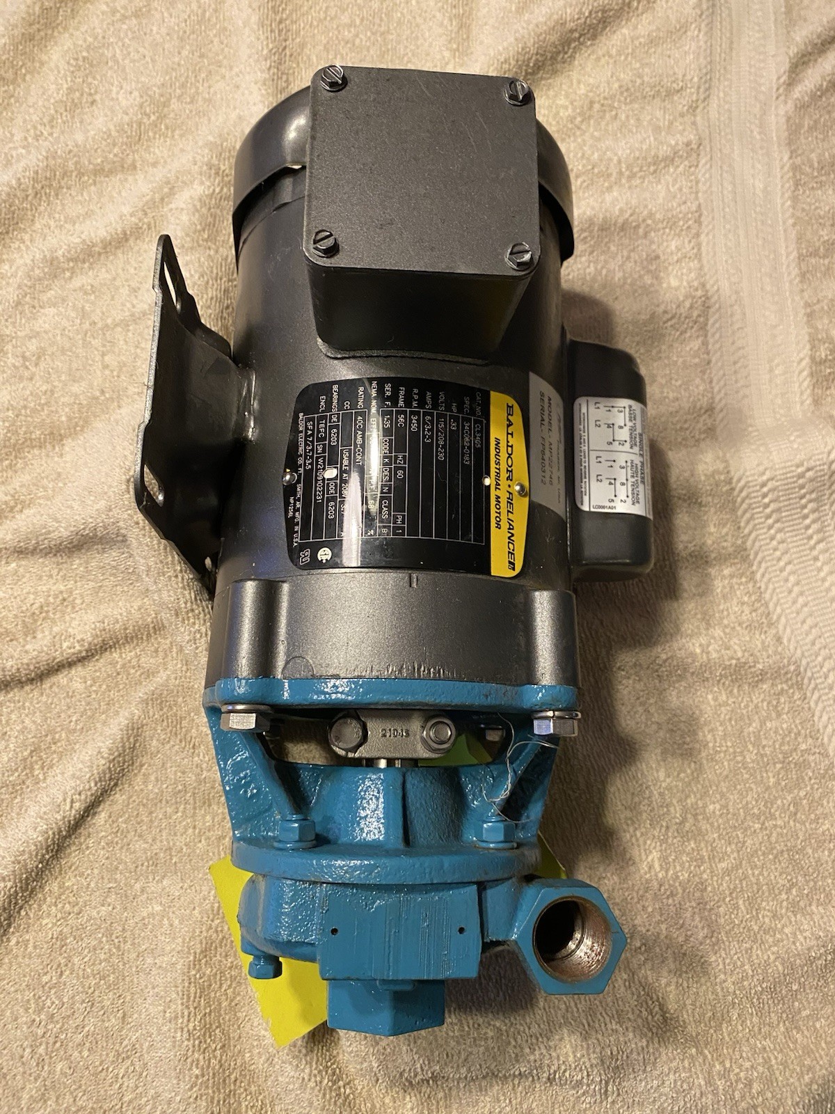 New MP Model MP22746 22746 Pump/Motor Baldor CL3405