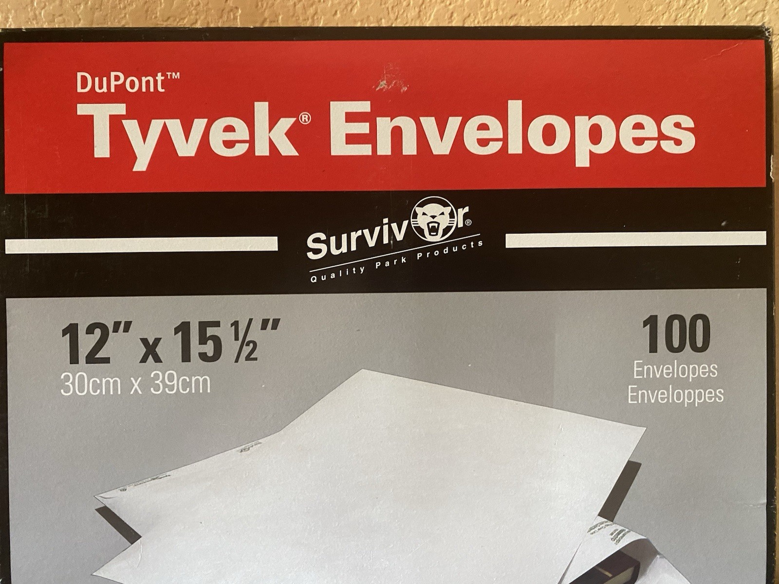 30 Quality Park DuPont Tyvek 12″x 15 1/2″ Envelopes Self-Adhesive White OPEN BOX