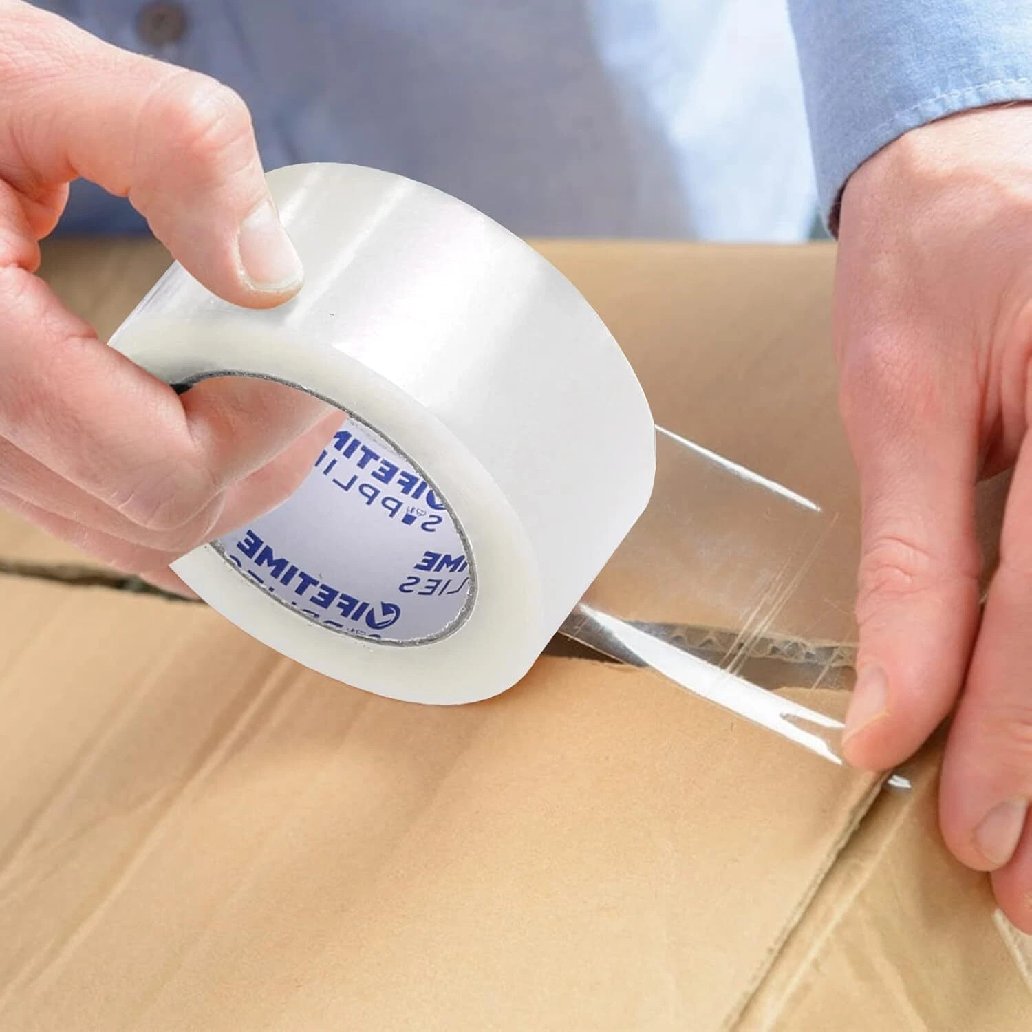 LifeTime Clear Packing Tape 6/12 Rolls – Heavy Duty, 2″x110yd, Extra Sticky