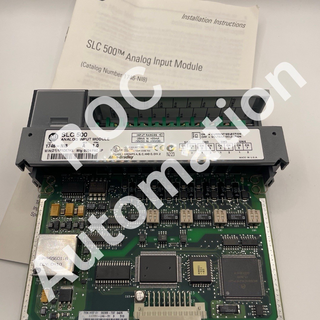 Surplus Pre-owned Allen Bradley 1746-NI8 /A SLC 500 8-Channel Analog Input Modul