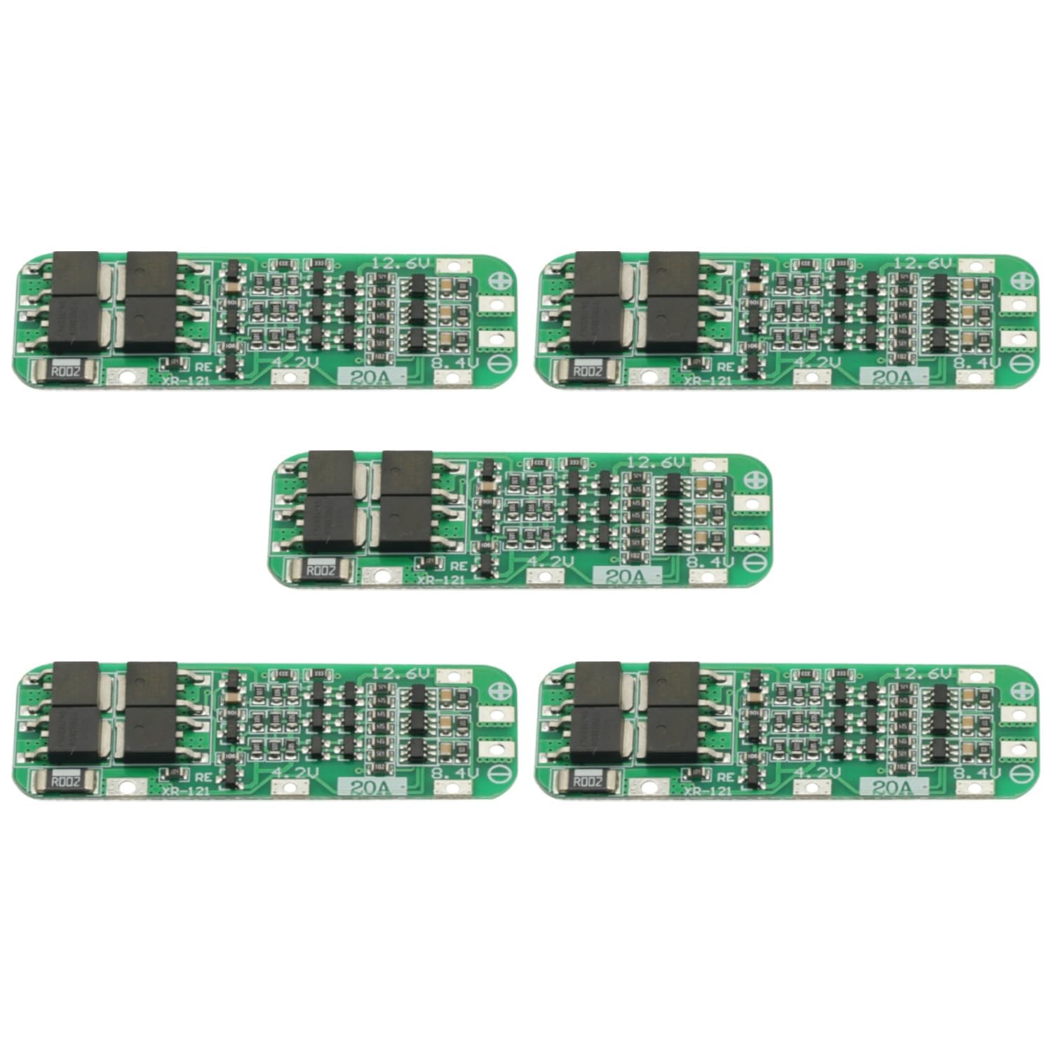 5PCS 3S 20A BMS Protection Board Li-ion Lithium Battery Charger PCB 18650