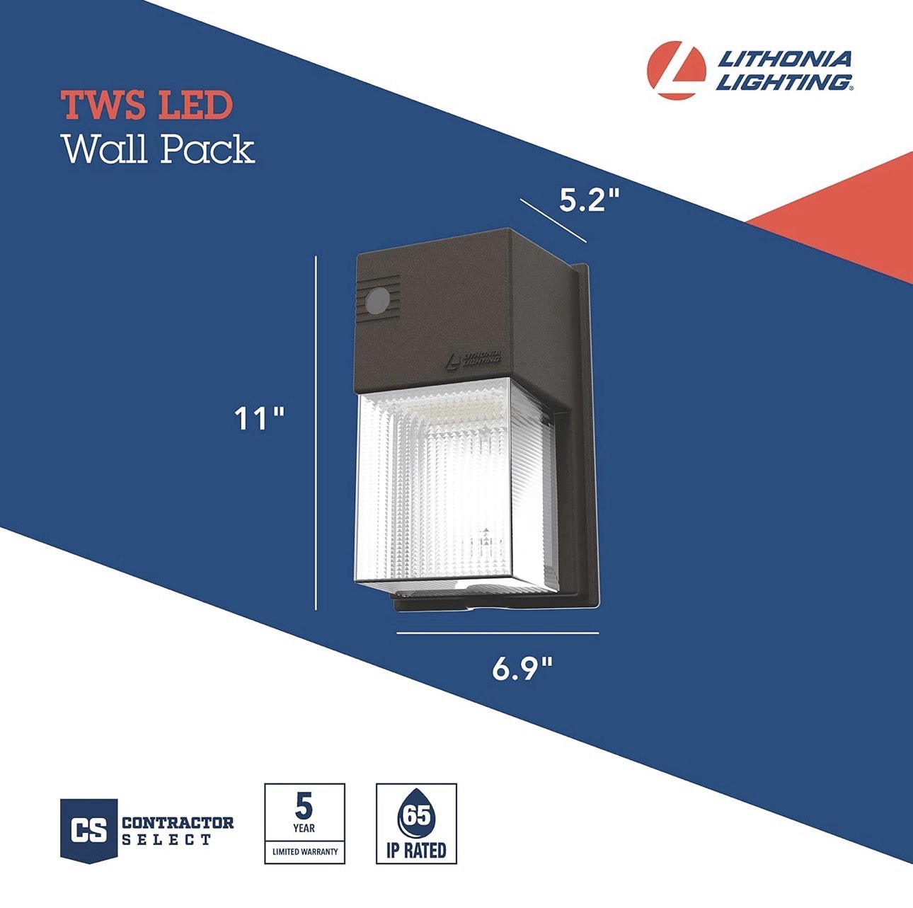 Lithonia Lighting 249NF2 Dusk To Dawn LED 70W Wall Pack Light Fixture 5000K New