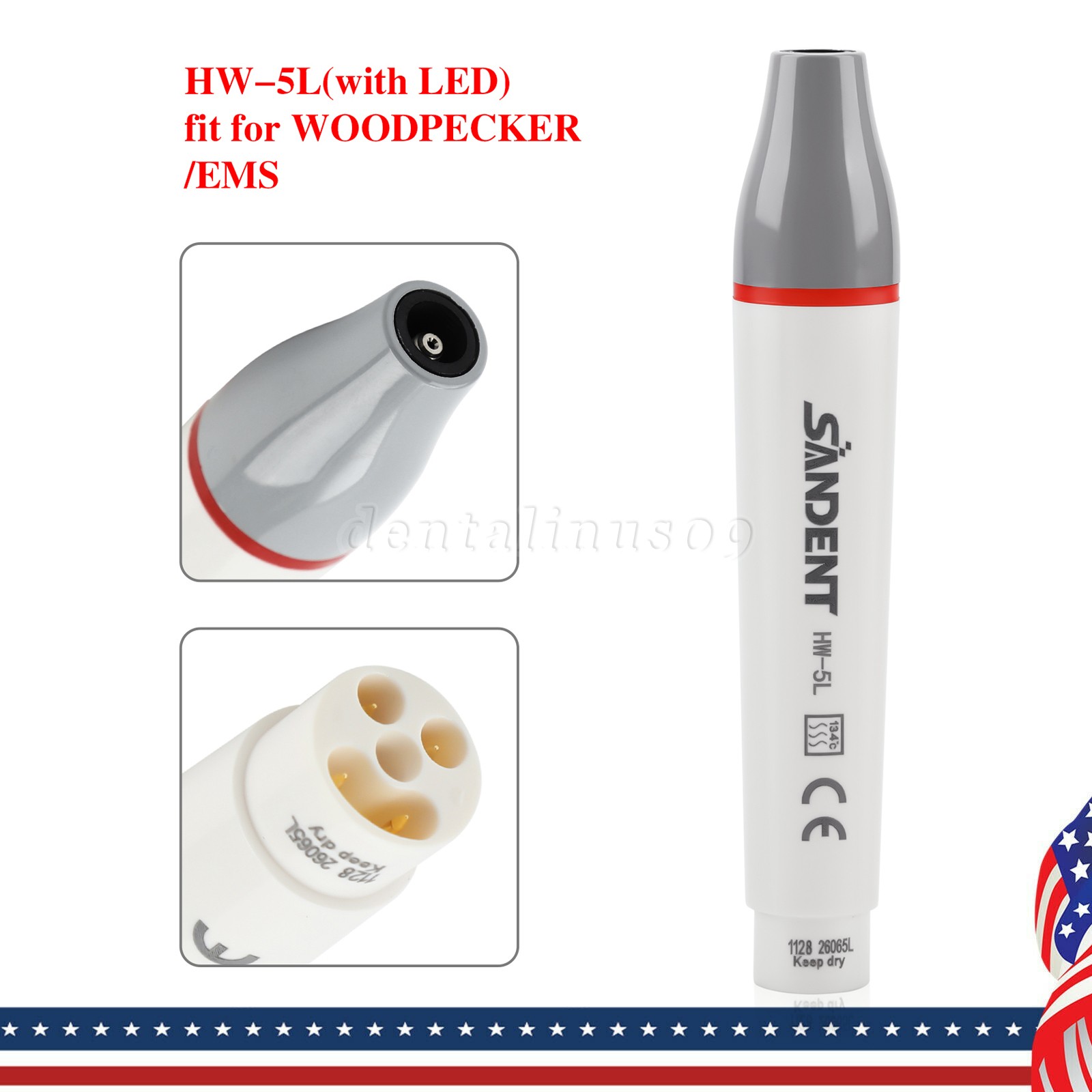 2X Dental Air Polisher Teeth Polishing Handpiece Hygiene Prophy 4 Holes w/ Tips