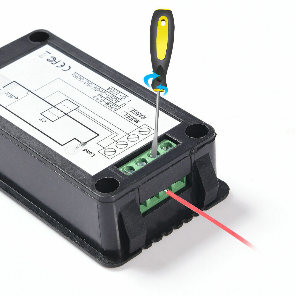80-260V AC Voltmeter LCD Display Current Meter Power Battery Monitor Panel Kit