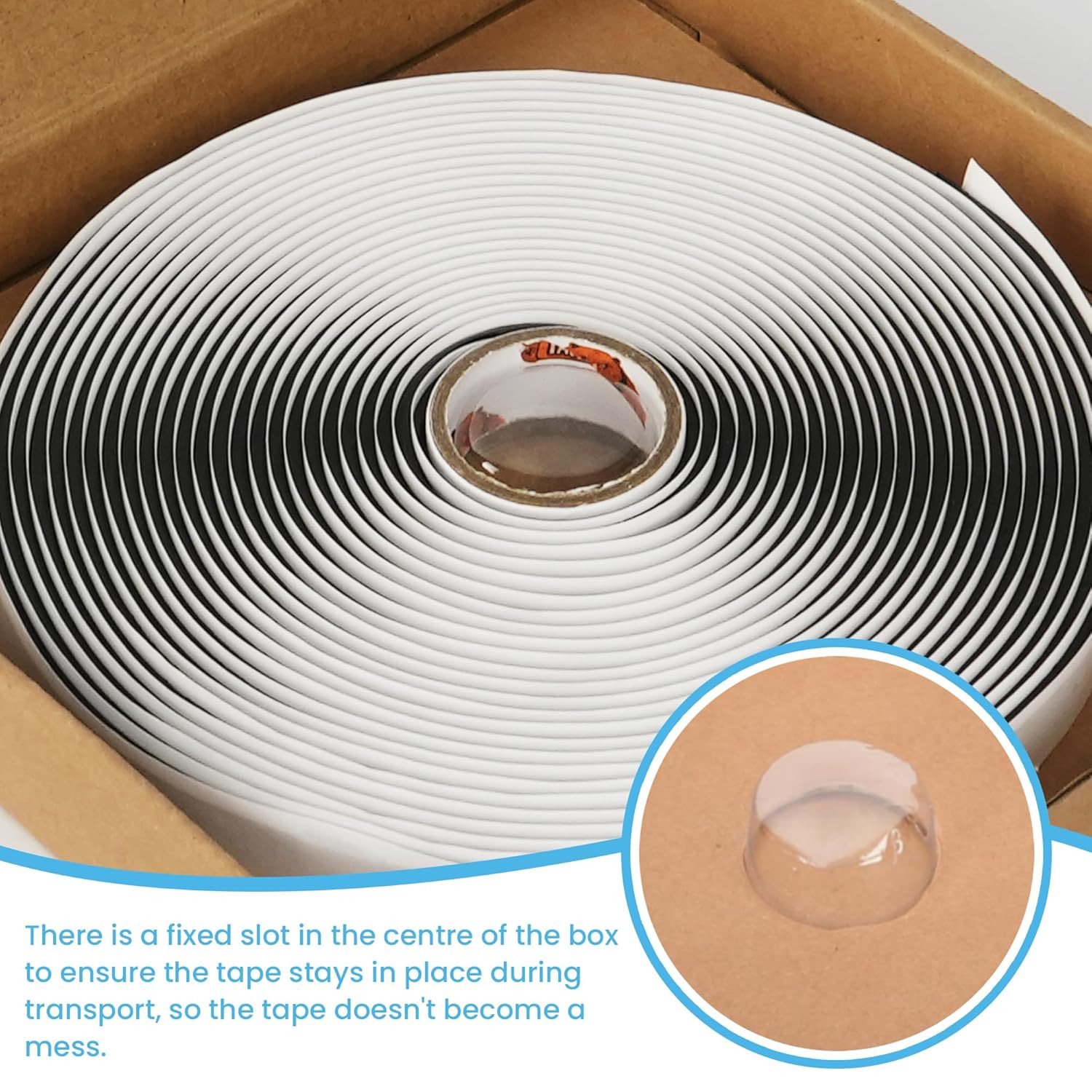 Butyl Tape White 1/2″ x 30′ x 1/8″ RV Tape Sealant Waterproof, White Butyl Caulk