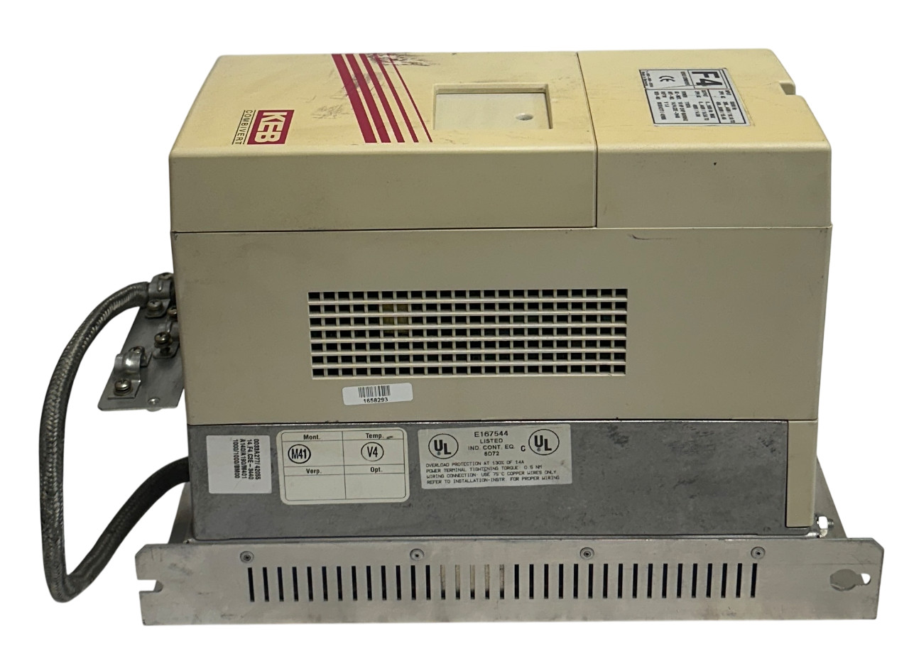 KEB 14.F4.C3E-3440 / 14F4C3E3440 KEBCO F4 COMBIVERT AC DRIVE 10HP 2/4P REPAIRED