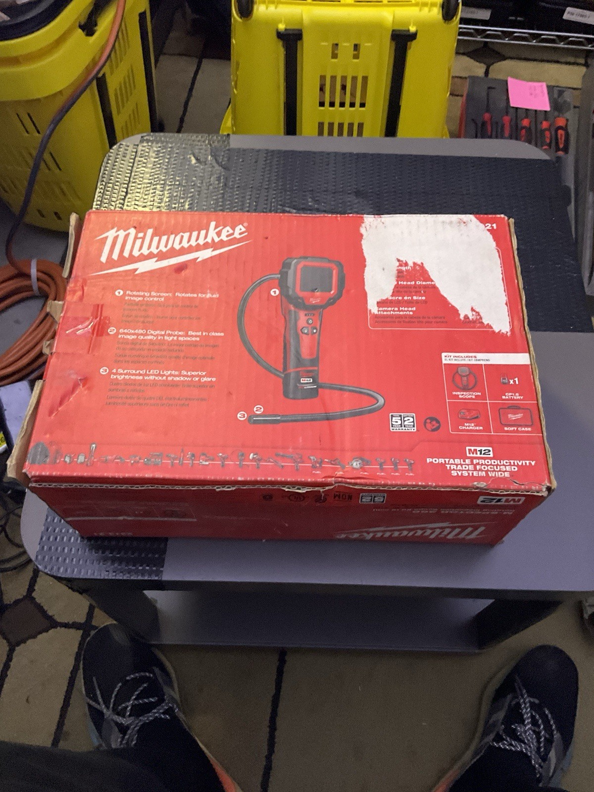 NEW Milwaukee M12 M-Spector 360 Kit with Case, & Charger (2313-21) W Battery