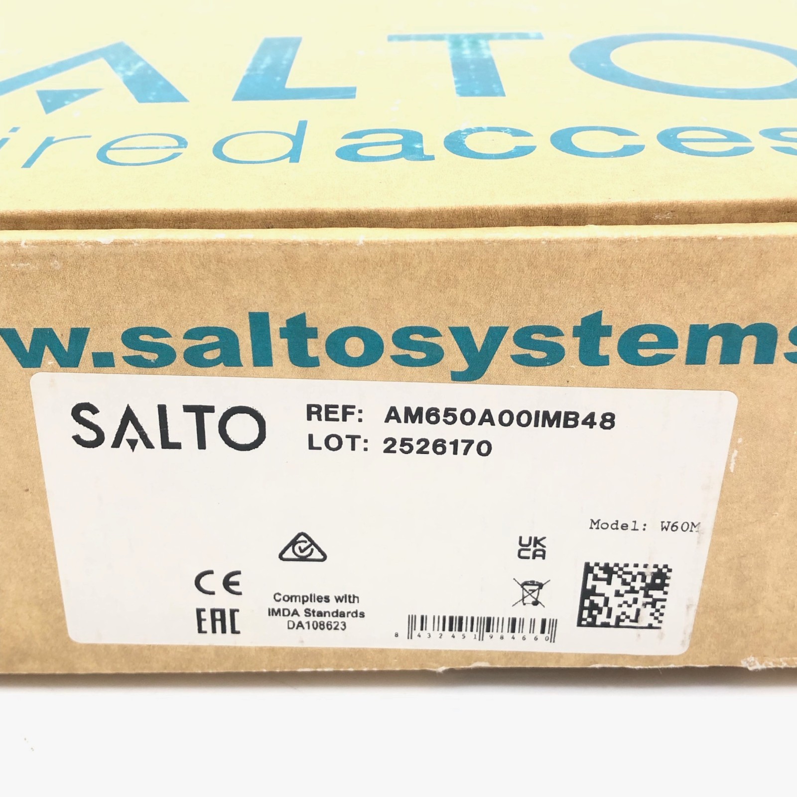 NEW Salto AM650A00IMB48 XS4 Original+ ANSI Escutcheon RF Reader Doorhandle Set