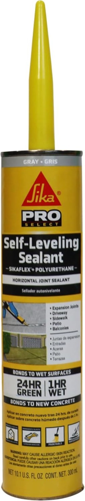 flex Self-Leveling Sealant – Gray Polyurethane, Waterproof, 10.1 fl oz Cartridge