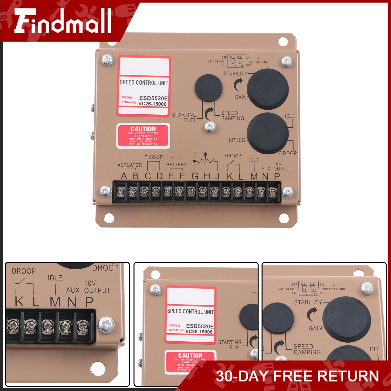 Findmall ESD5520E Governor Speed Control Unit for Diesel Generator Set
