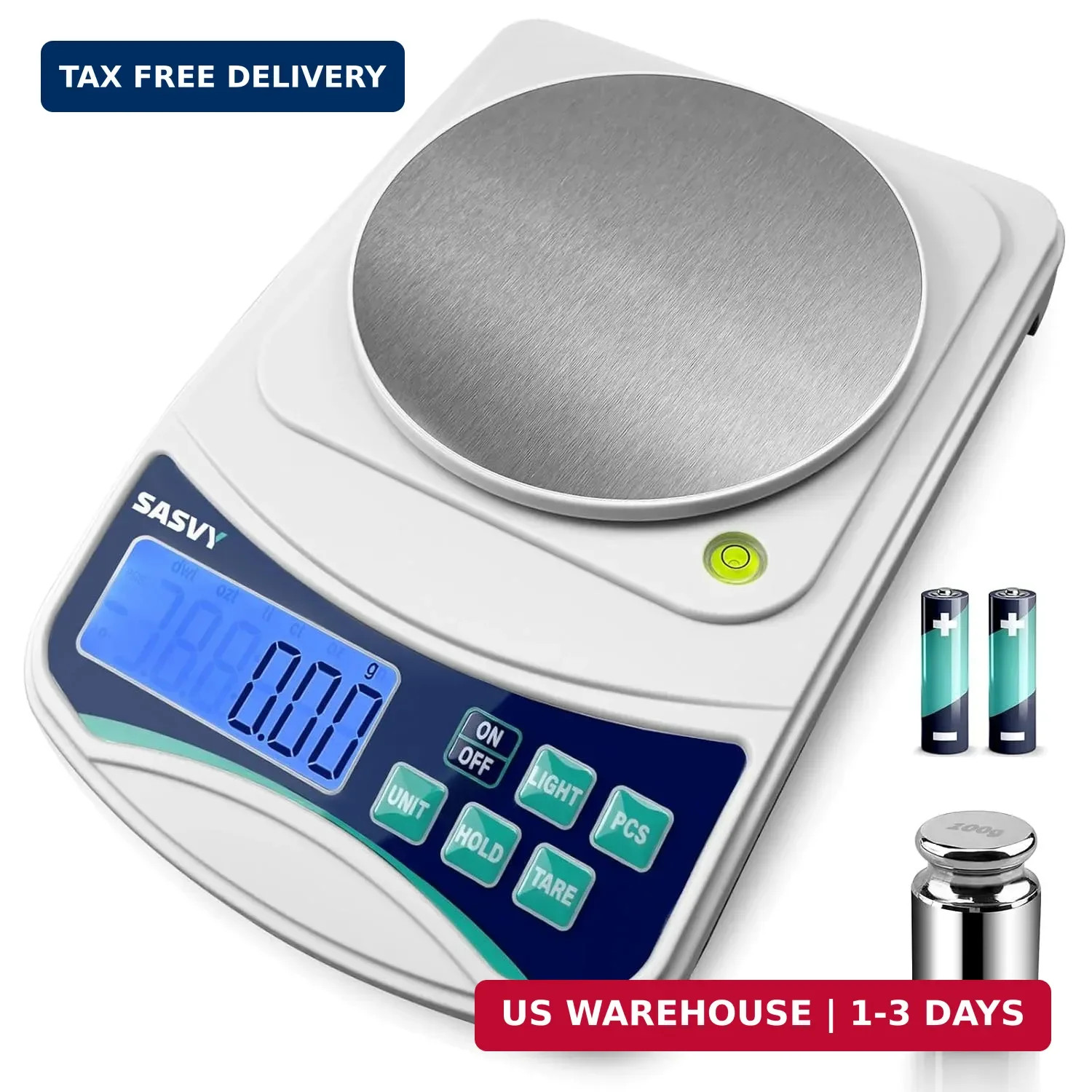 Digital Lab Scale 1000g x 0.01g oz/g/ct/DWT/tl/gn/ozt Precision Electronic Scien