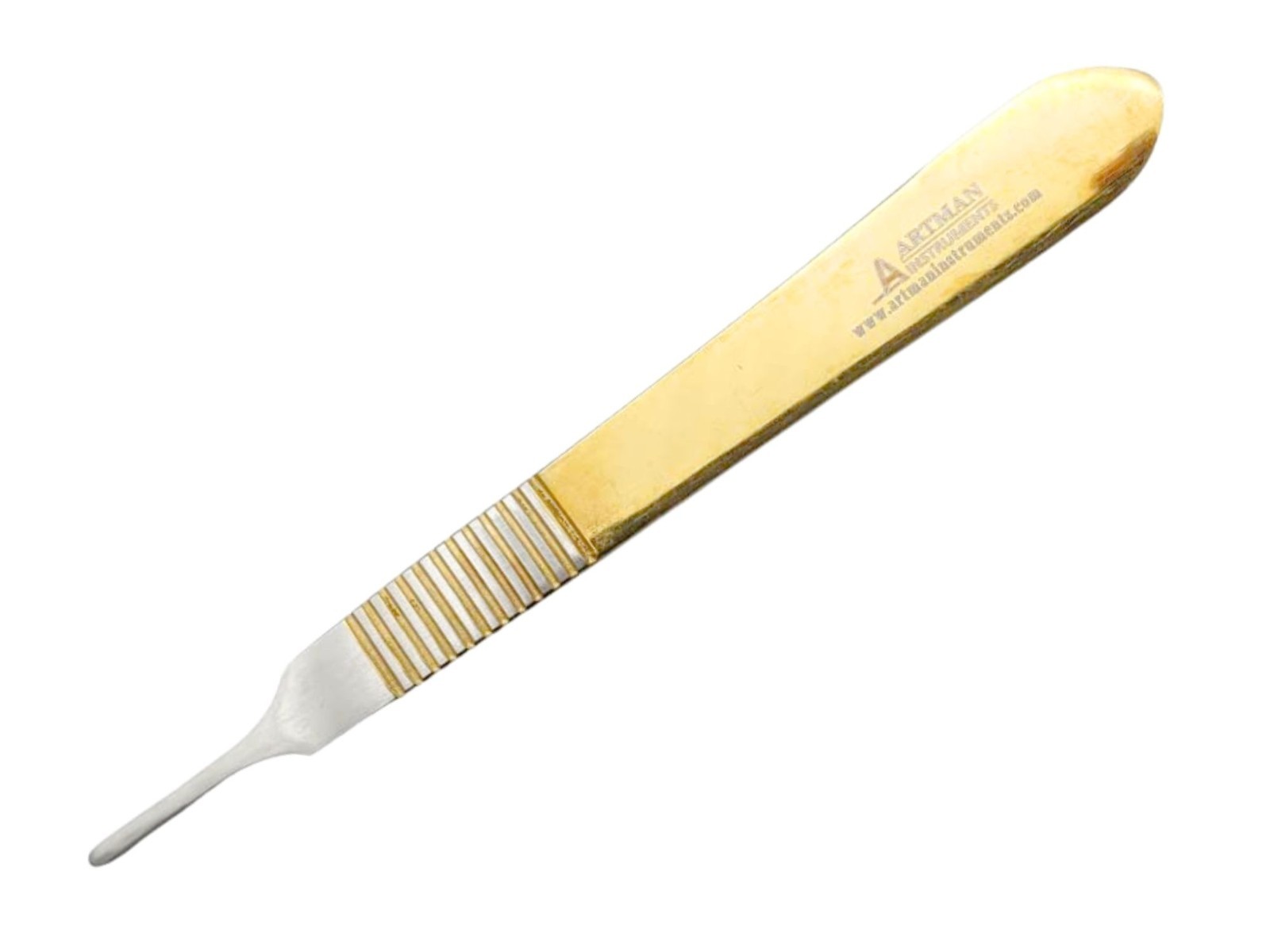 Artman Instruments Gold-Plated Scalpel Handle #3 with Inches Scale