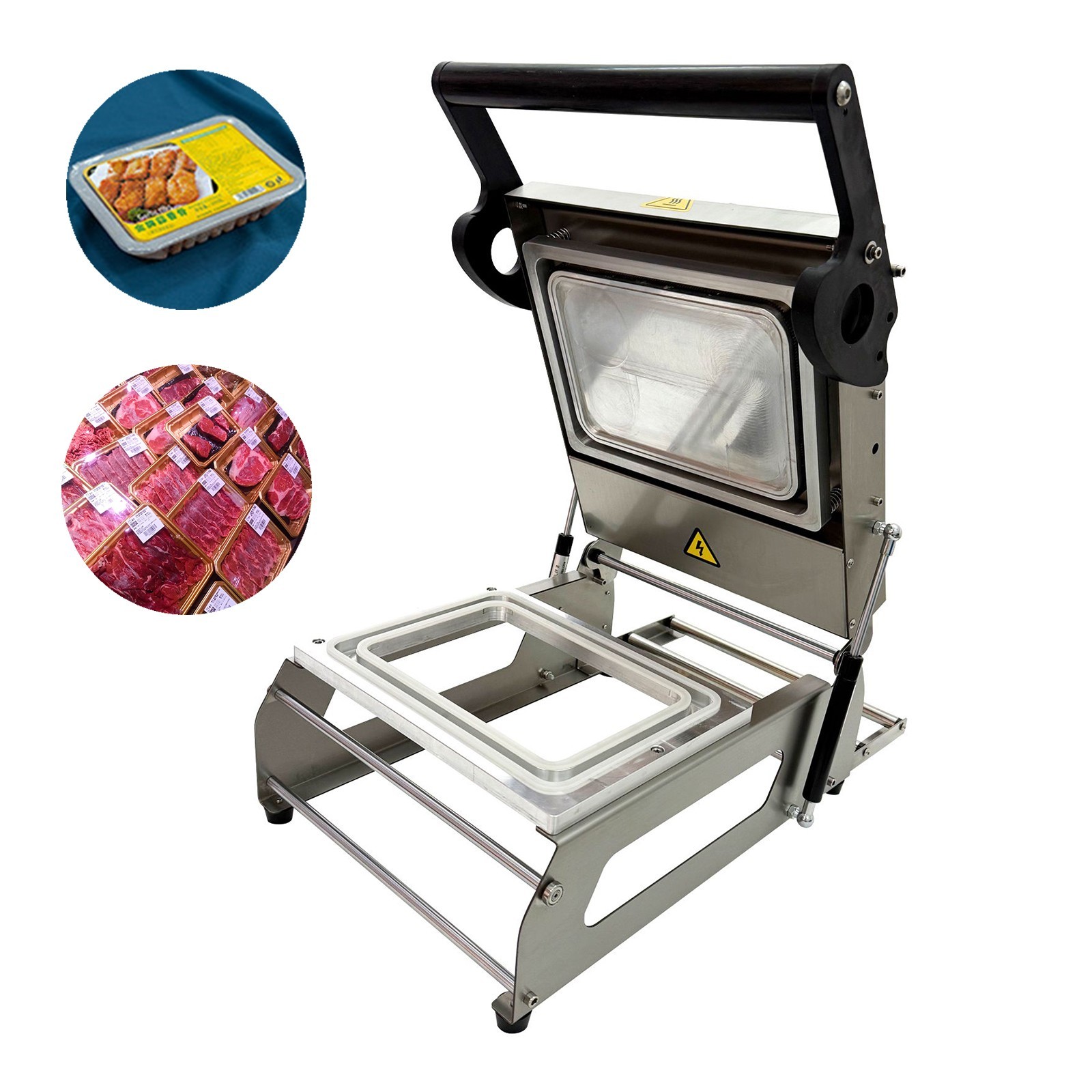Restaurant Food Tray Film Heat Sealer Food Box Heat Sealer 110V 0.8KW