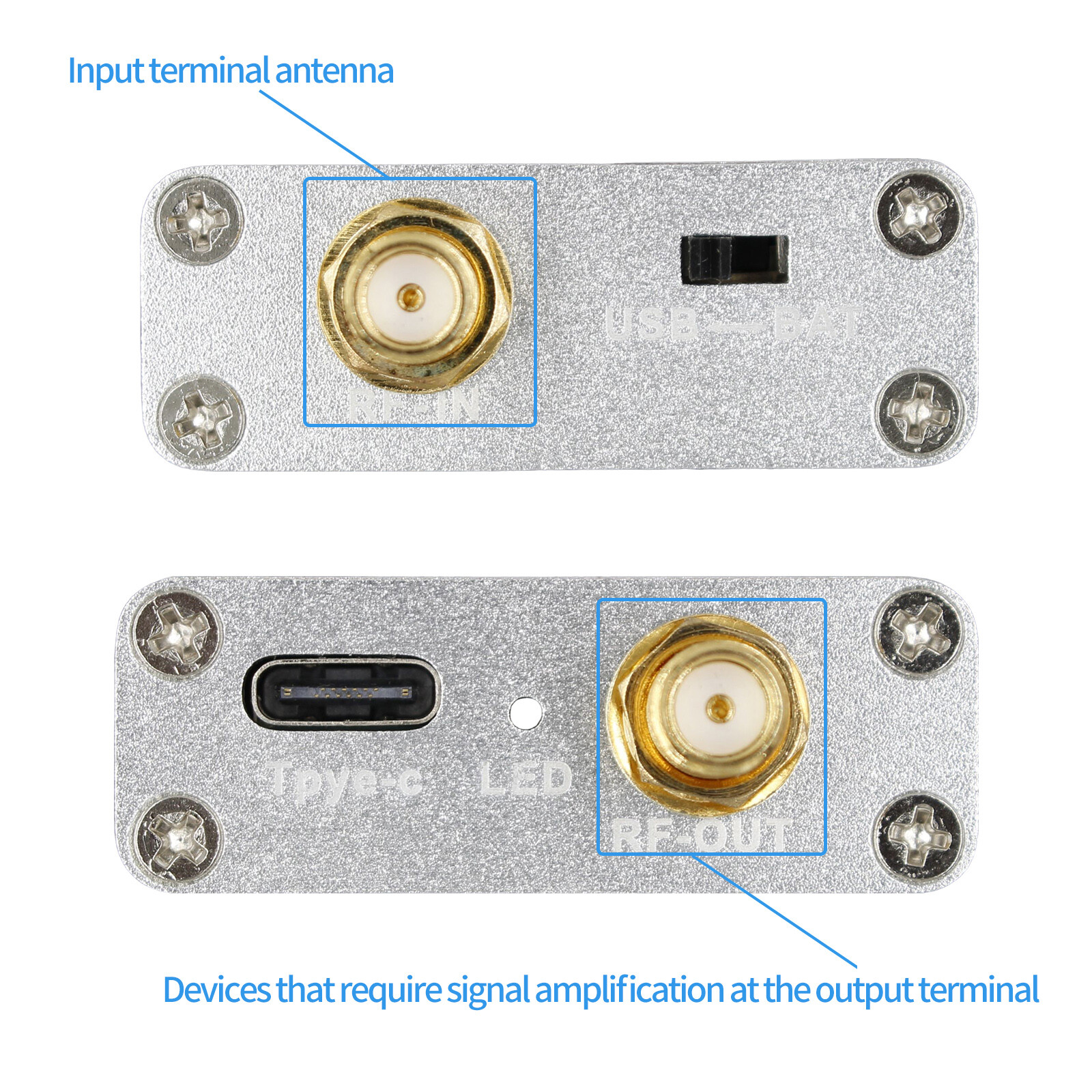 100K-6GHz HT004 Full Band Low Noise Amplifier 20dB High Gain Power Preamplifier.