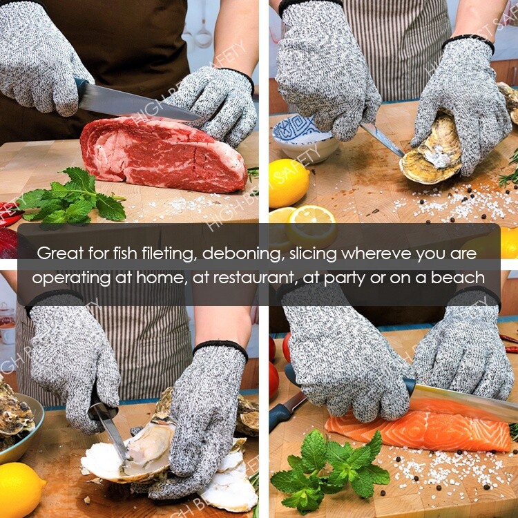 1 Pair Metal Mesh Butcher Anti-cut Glove Stab Resistant Safety Gloves Kitchen