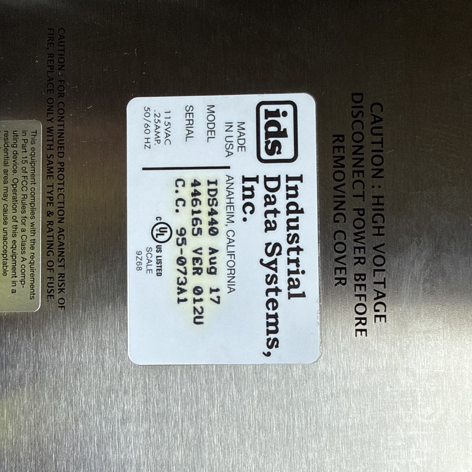 IDS 440 Industrial Data Systems Weight Indicator. IDS440