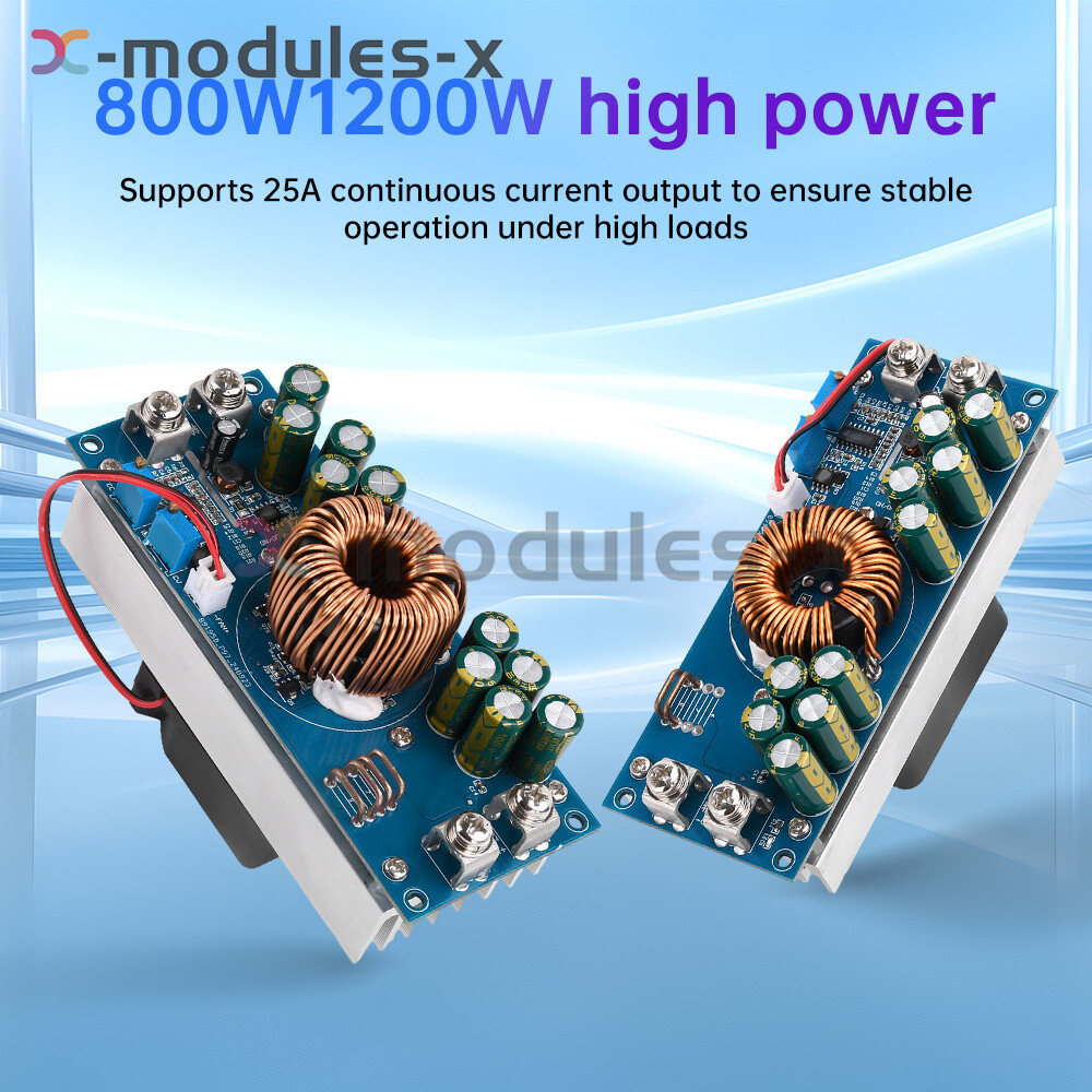 800W/1200W DC-DC Adjustable Buck Power Module DC15V-90V to DC2.5V-72V 28A/50A