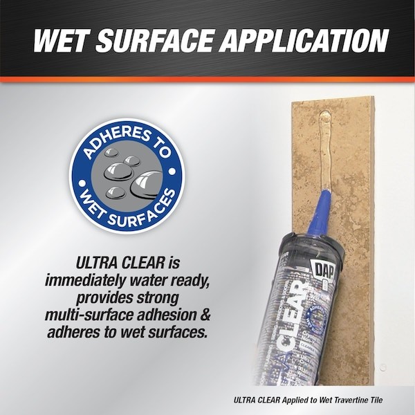 Dap 7079818388 Hybrid Sealant, 10 Oz, Cartridge, Clear, Hybrid Base, Ultra Clear