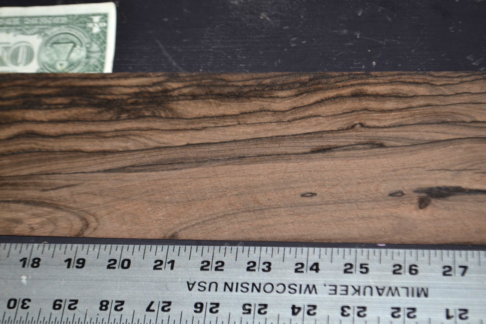 Ziricote Wood Veneer Sheet 4.5 x 45 inches 1/42nd 42083-97