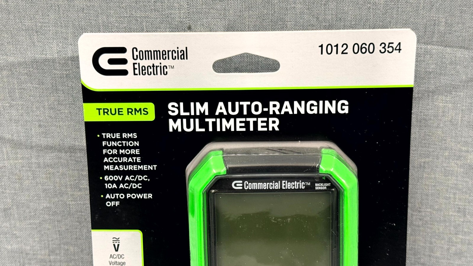 Commercial Electric 600V True RMS Slim Auto-Ranging Digital Multimeter DMM-8308