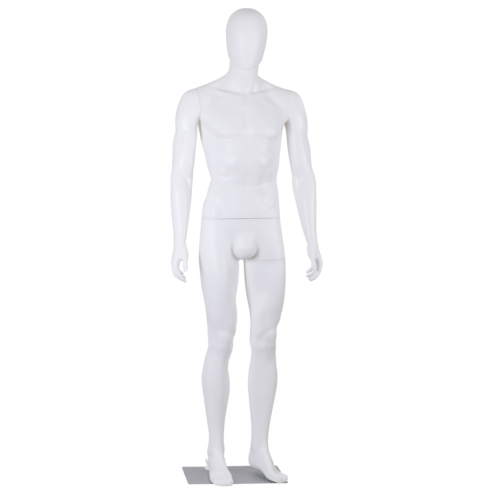 Male Mannequin Dress Form 73″ Adjustable Stand w/Base White Mannequin Full Body