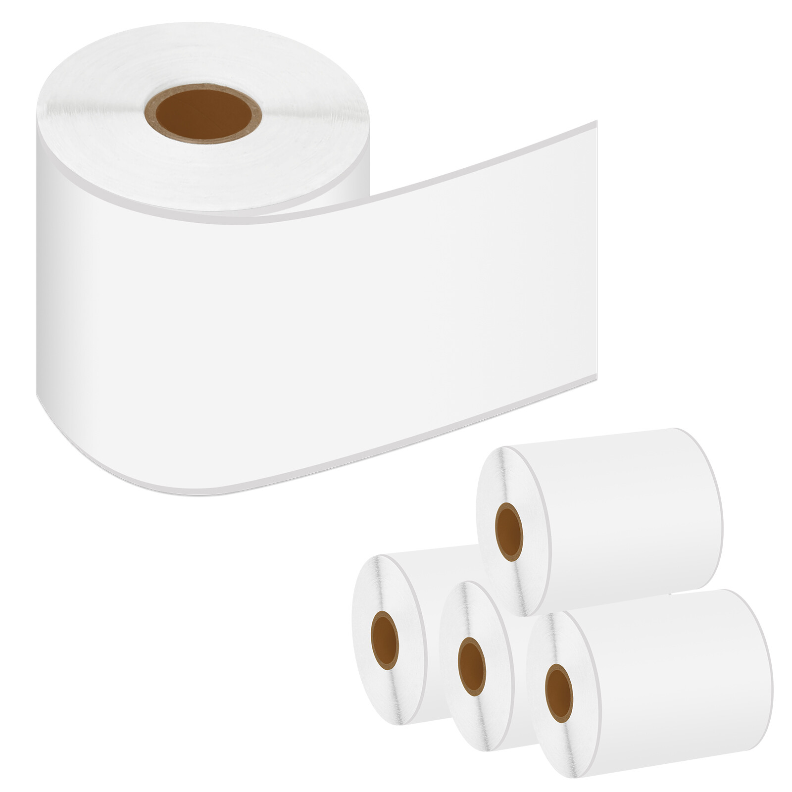 5 Rolls 102mm×42.8m Continuous RDS01U2 RD-S01U2 Shipping Label for Brother 4″