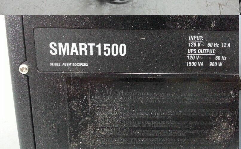 Tripp Lite SMART1500 Series 1500VA 120V 980W UPS Battery Backup AGSM1500XPSR3