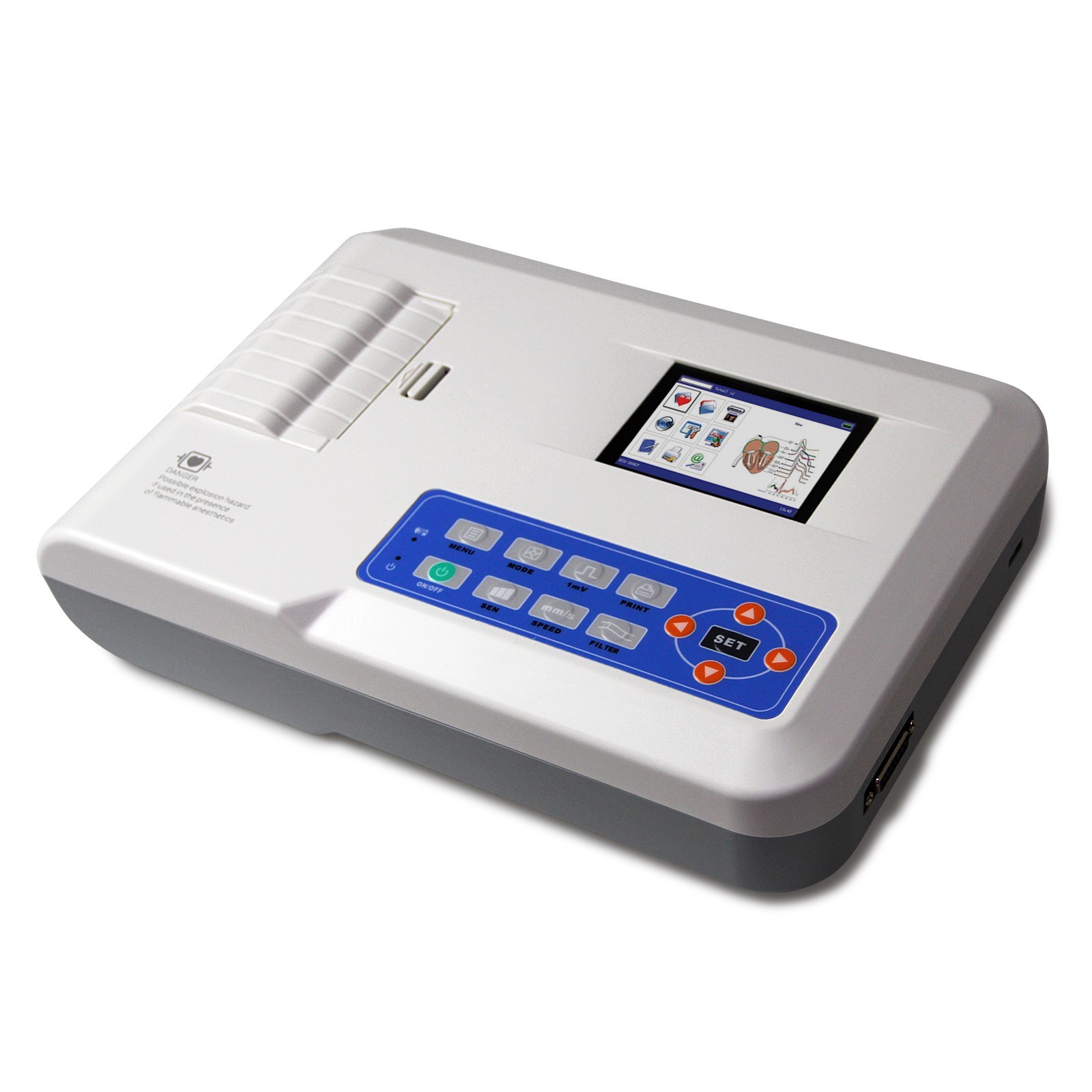 Portable 3 Channel 12 lead VET ECG Machine Veterinary EKG electrocardiograph USA