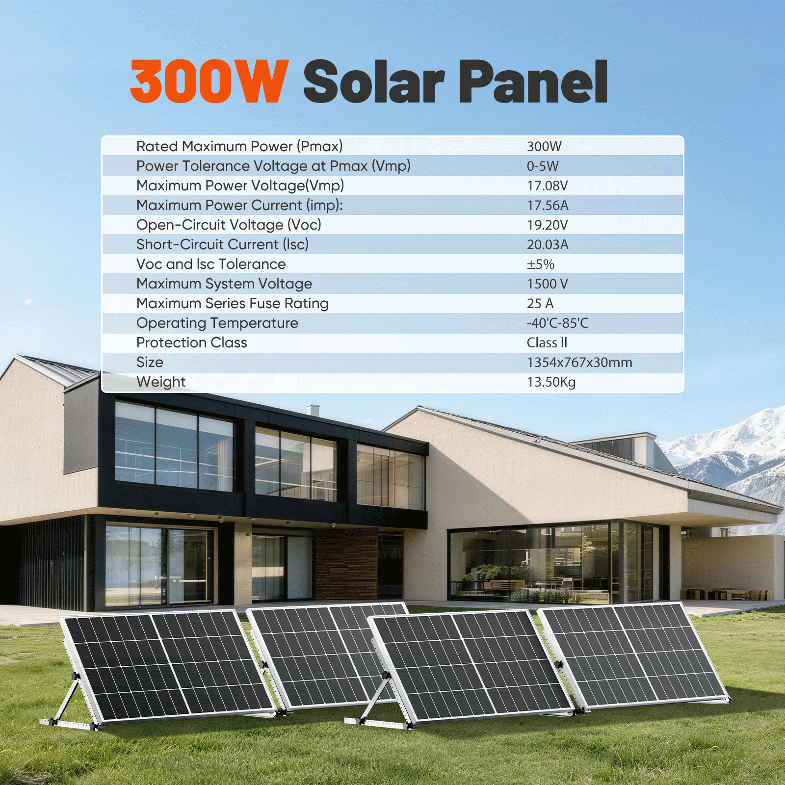350W Mono Solar Panel 25.2% High Efficiency Farm Home Shed Rooftop On/Off Grid