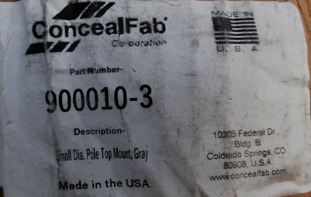 ConcealFab 900010 Small Diameter Street Light Pole Top Mount 5G & 5G Attachment