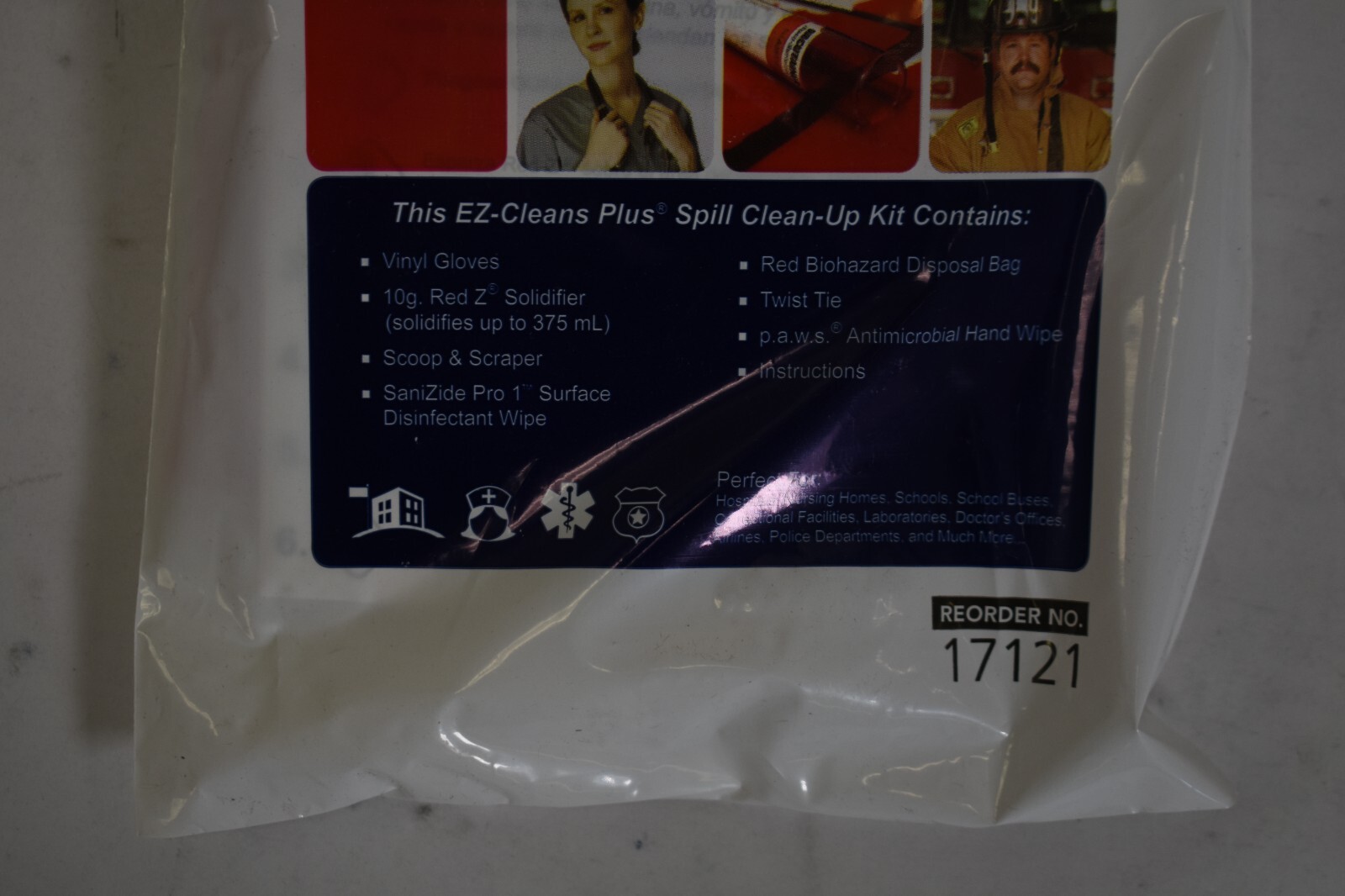 2 Pack SAFETEC EZ Cleans Plus Spill Clean Up Kit 17121 Use bBy 02/2025