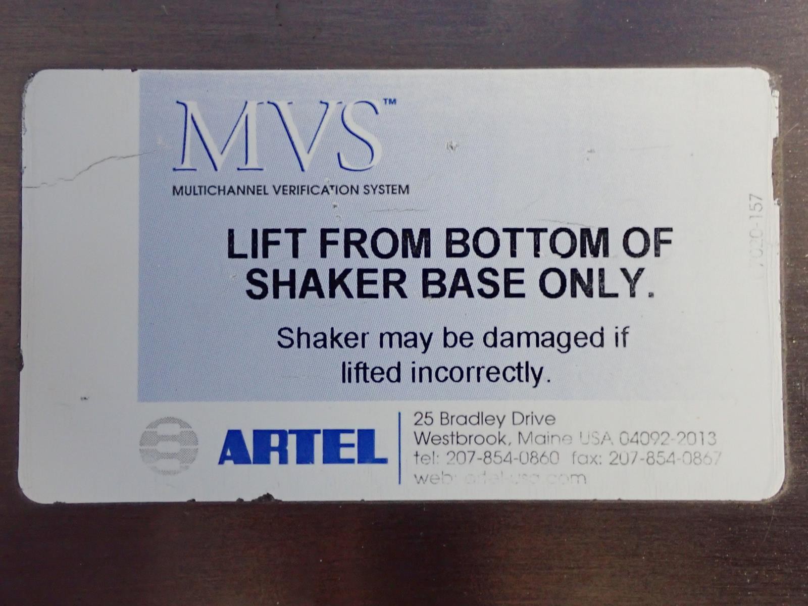 ARTEL PLATE SHAKER MVS Microplate Shaker | 7020-157