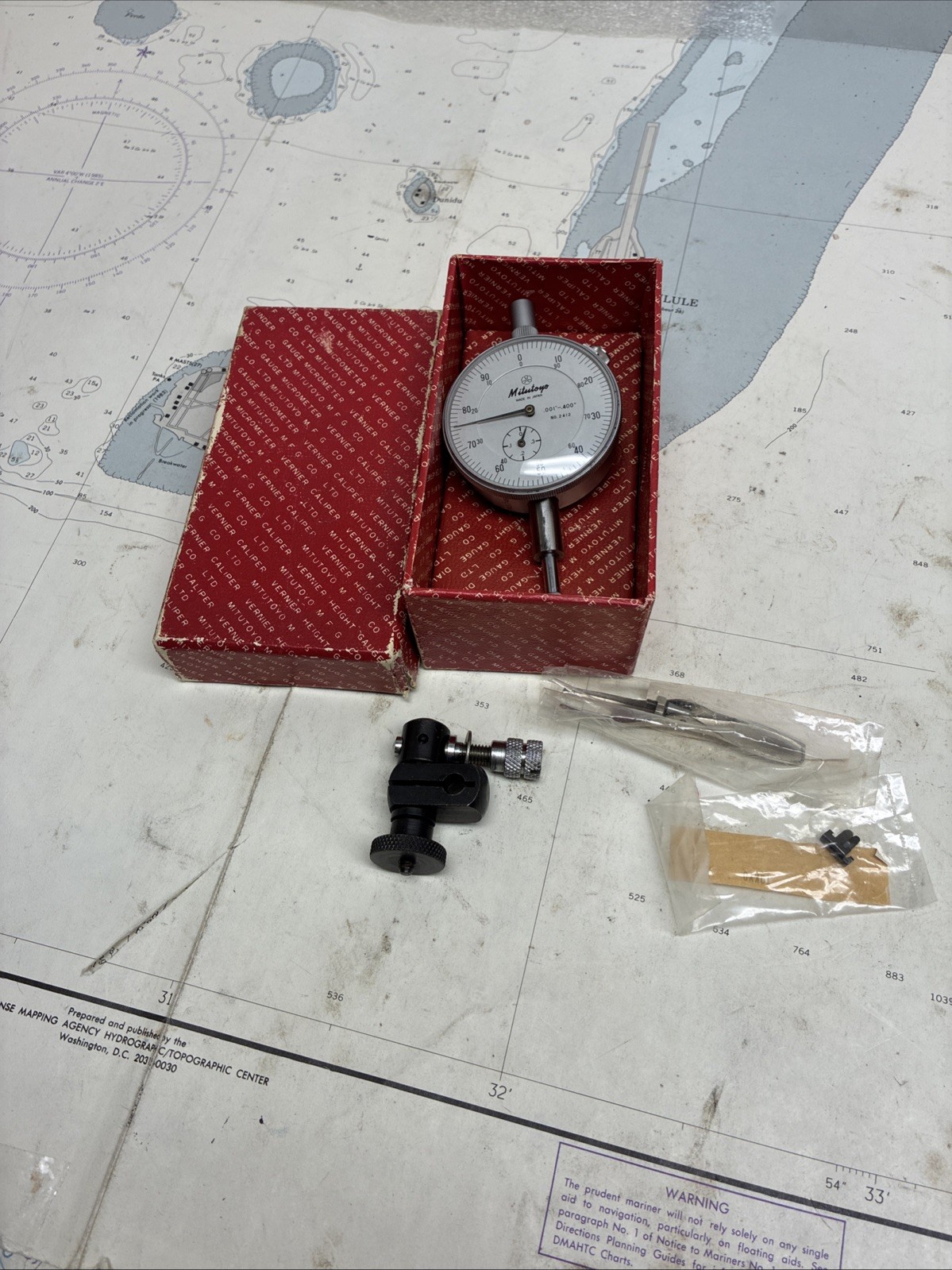 Mitutoyo Dial Indicator Gauge – 0.001″ to 0.400″ – Lug Back – Model 2412-08