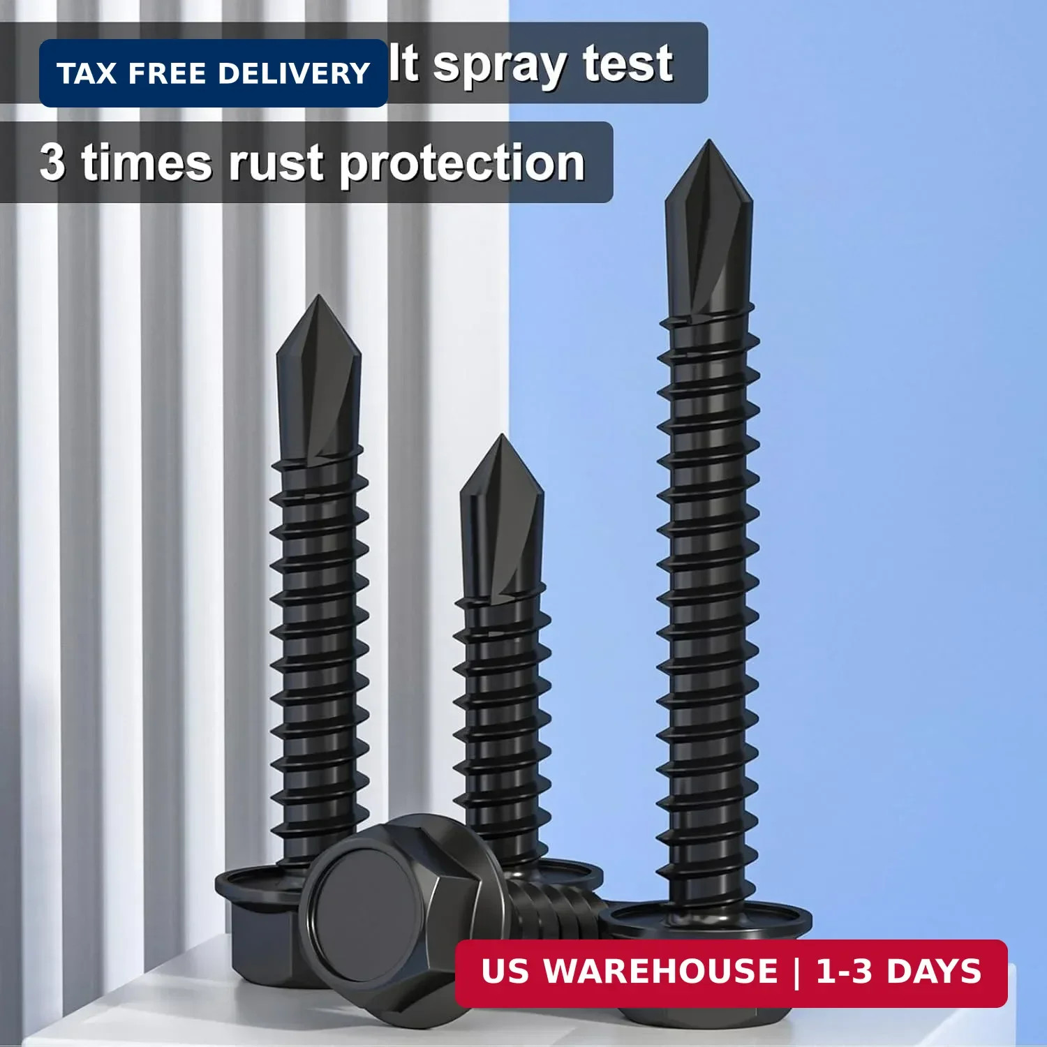 150Pcs Self Drilling Screws Assortment Kit, 410 Stainless Steel Self Tappi